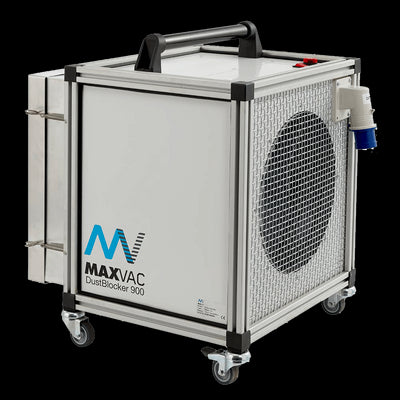 Powerful Industrial Airborne Dust Extractor used in construction, woodwork shops, DIY and renovations - MAXVAC Dustblocker 900 Air Scrubber Cleaner with 900m3/hr Air Flow - Dust Arrest